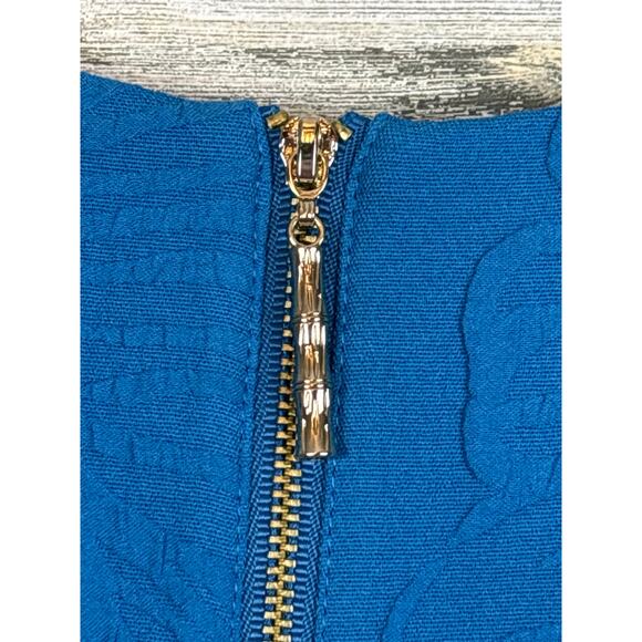 Lilly Pulitzer Womens 10 Blue Viola Stretch Mini Dress Macaw Flare Jacquard NEW - Picture 4 of 8